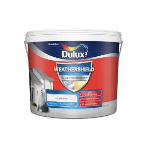 Dulux Weathershield Pure brilliant white Textured Matt Masonry paint, 10L