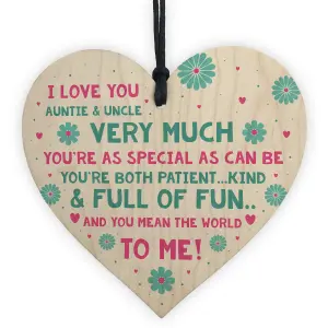 Special Auntie Gift Wooden Heart Plaque Auntie Birthday Xmas Gift From Niece Nephew Sister Gift