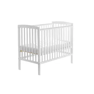 Sydney Mini Cot with Mattress White