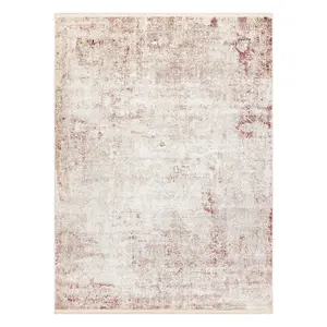 DISTIN 0828A pink / powder / white modern carpet - Abstraction, vintag 120x170 cm