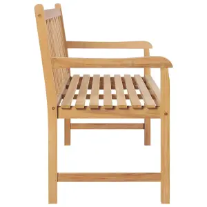 Berkfield Garden Bench 114 cm Solid Teak Wood