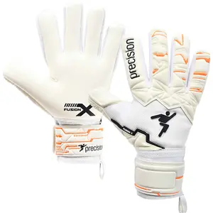 Size 7 Professional JUNIOR Goal Keeping Gloves - Negative Contact WHITE Keeper