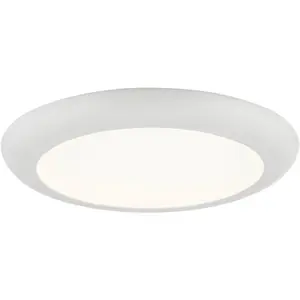 4 PACK Ultra Slim Recessed Ceiling Downlight - 18W Cool White LED - Matt White