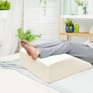 Costway Elevating Memory Foam Leg Rest Pillow Wedge Support Pillow W/ Washable Cover