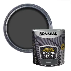 Ronseal Ultimate protection Charcoal Matt Decking Wood stain, 2.5L