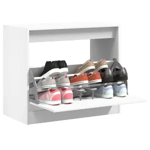 Berkfield Shoe Cabinet White 80x42x69 cm Engineered Wood