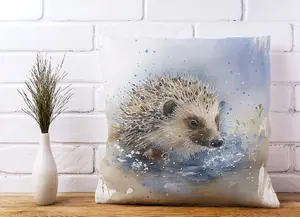 Hedgehog Watercolour Cushions 45cm x 45cm