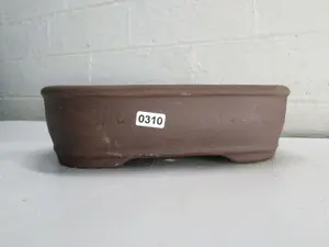 Unglazed Bonsai Pot Rectangle - 26cm x 20cm x 7cm - YB1126