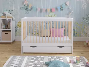 Luca cot bed 120x60cm with drawer