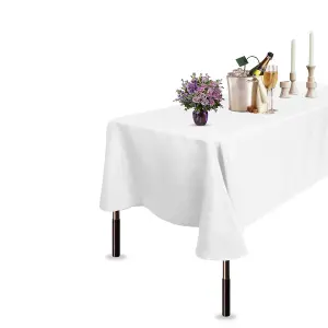 Neel Blue Rectangular Tablecloth 178cm x 274cm - White (pack of 5)