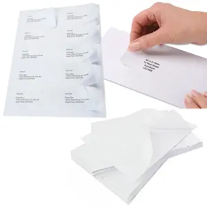 500 Sheets A4 Self Adhesive Plain White Sticky Postage Address Labels 24 Per Sheet