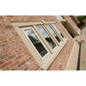 1145mm (W) x 1195mm (H) PVCu StormProof Casement Window - 1 RIGHT Opening Window -  Toughened Safety Glass - White