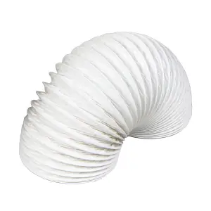 Manrose White PVC Flexible Ducting hose, (L)1m (Dia)100mm