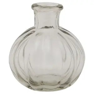 Volta Bud Vase Large - Glass - L6 x W6 x H7 cm - Clear