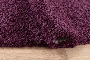 Serdim Rugs Plain Living Room Shaggy Area Rugs Violet 200x290 cm