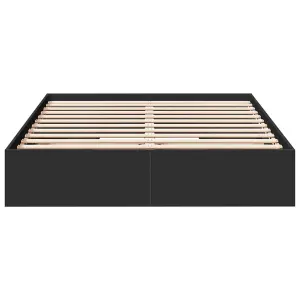 Berkfield Bed Frame with Drawers without Mattress Black 160x200 cm