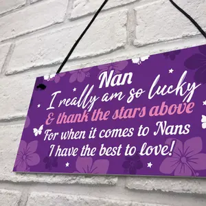 Red Ocean Keepsake Gifts For Nan Nanny Birthday Christmas Plaque Gift From Grandchildren Grandparent Plaque