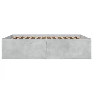 Berkfield Bed Frame without Mattress Concrete Grey 160x200 cm