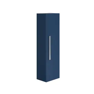 Rinse Bathrooms 1200mm Tall Bathroom Cupboard Storage Cabinet Unit Wall Mounted Matte Blue with 2 Adjustable Shelves Flat Packed