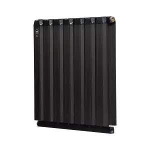 Aluminum Radiator Compatible with Heat pump. Model "Onyx" Black. 500.500mm.BTU/hr2682