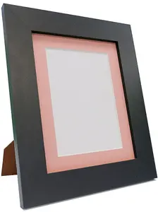 Metro Black Frame with Pink Mount for Image Size 5 x 3.5 Inch