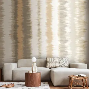 Origin Murals Linear Stripe - Stone Grey Matt Smooth Paste the Wall Mural 300cm wide x 240cm high