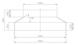 National Ventilation 619 Circular Ventilation Reducer / Adapter 150 mm - 100 mm