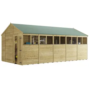 BillyOh Switch Tongue and Groove Apex Wooden Shed - 20x10 Windowed - 15mm Thickness