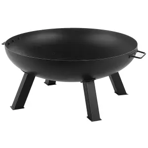 Beliani Charcoal Fire Pit Black SEMPU