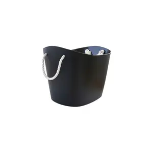 Balcolore Laundry Basket Black / Mini (15 cm H x 13.5 cm W x 20.8 cm D)