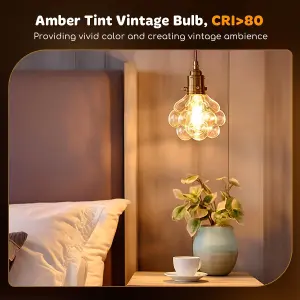 Aigostar E27 Vintage Light Bulbs, 4W LED Filament Bulb, 2200K