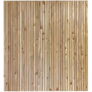 Cedar Slatted Fence Panels - Vertical - 2400mm Wide x 1800mm High - 6mm Gaps