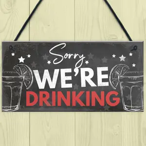 Red Ocean Novelty Bar Sign For Garden Funny Home Bar Sign Man Cave Sign Gin Gifts