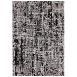 Abstract Black Luxurious Modern,Easy to clean Rug for Bedroom & Living Room-160cm X 230cm