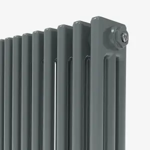 Vertical Anthracite Triple Column Radiator (H) 1800mm x (W) 290mm, 5138 BTU.