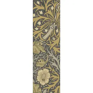 William Morris 127006 Mustard Seaweed Runner Rug For Hallway - Long 67x230cm