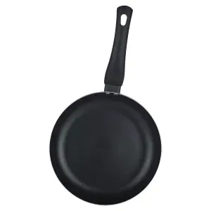 BLAUMANN 28x5.5cm Frying Pan - 2.7L Matt Black Colour Cookware Frying Grill Pots Pan Saucepan Casserole Soft Touch Handle Lid