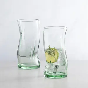 Pasabahce Aware Amorf Recycled Highball Glasses - 400ml - Green - Pack of 12