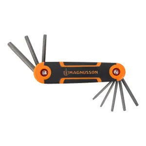 Magnusson 8 piece Chrome vanadium steel Foldable Torx key Set