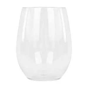 Reusable Plastic Stemless Wine Glasses - 300ml - Pack of 12