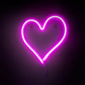 ValueLights Heart Neon White Light Decoration