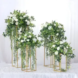 Golden Tall Metal Floor Vase Flower Stand Wedding Centrepieces 60cm (H)