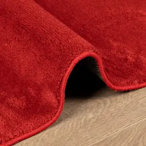 Rug OVIEDO Short Pile Red 80x200 cm