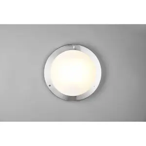 Luminosa Condus Modern Bathroom Ceiling Light Nickel Matt IP44 - UK Stock