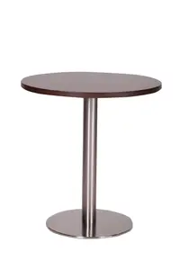 Daniella Round Brushed Table Base Round Laminate Top Large Dining Wenge 700mm diameter Round