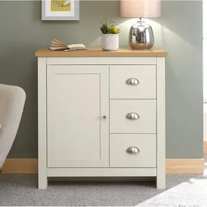 79 Cm Wide 3 Drawer Sideboard Cream