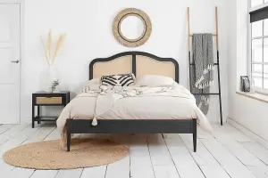 Birlea Leonie Super King Rattan Bed Black