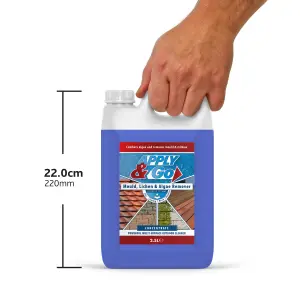 Apply & Go - Mould, Mildew, Lichen, Algae Remover Concentrate Outdoor Cleaning Treatment Decking, Path and Patio Cleaner 2.5L