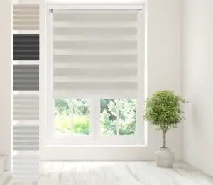 Caecus Blinds Day & Night Zebra Roller Blind NATURAL 40cm  x 160cm