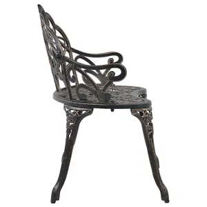 Berkfield Bistro Bench 100cm Bronze Cast Aluminium